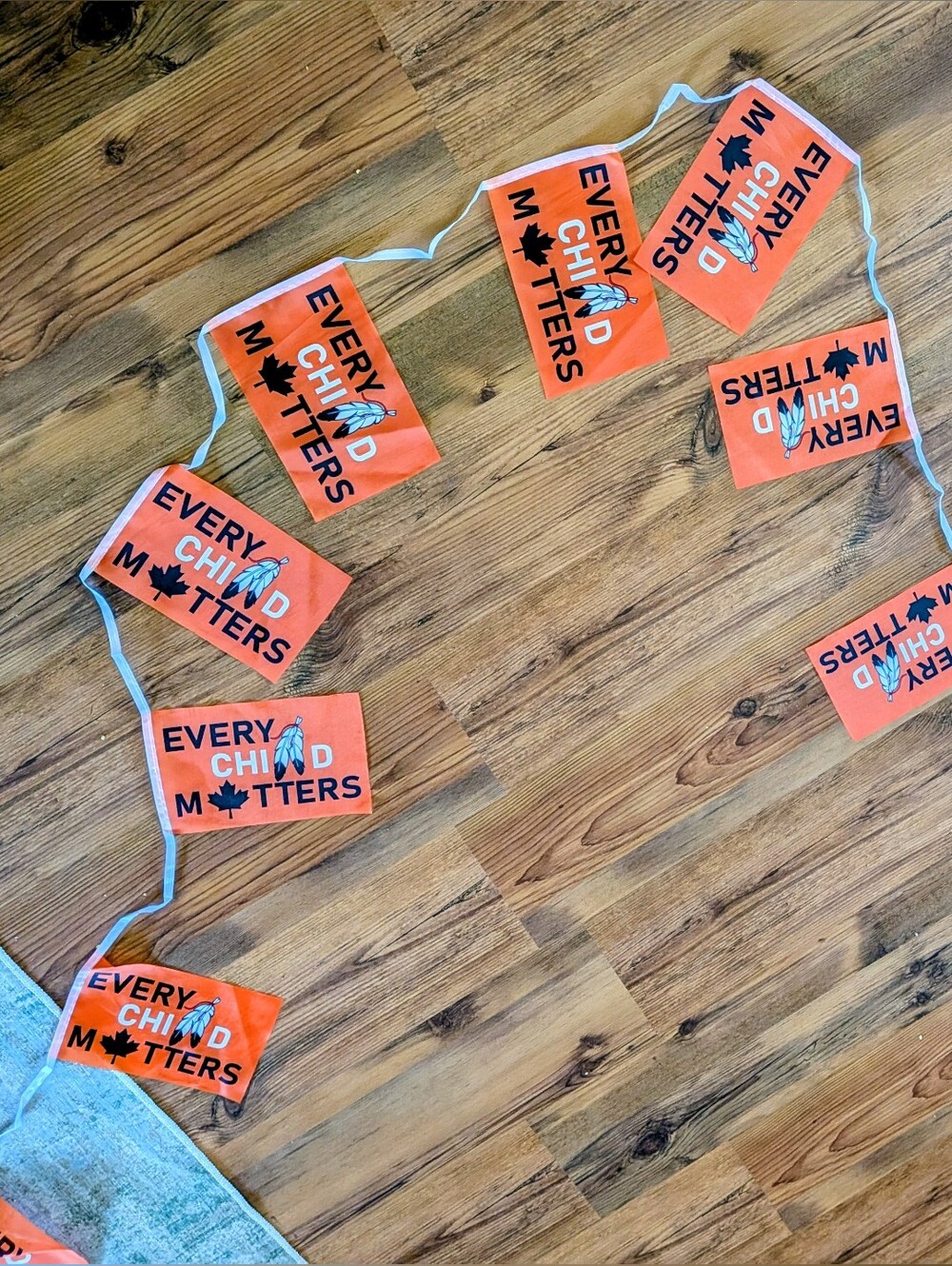 Brand New 20 Pcs Every Child Matters Orange Flags String Garland